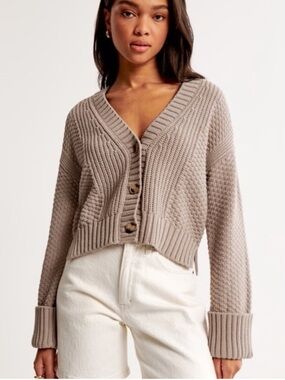 Abercrombie & Fitch Women's Beige Cardigan